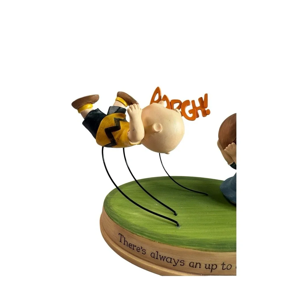 Hallmark Peanuts Charlie Brown Lucy Football Figurine AARGH Quote Base